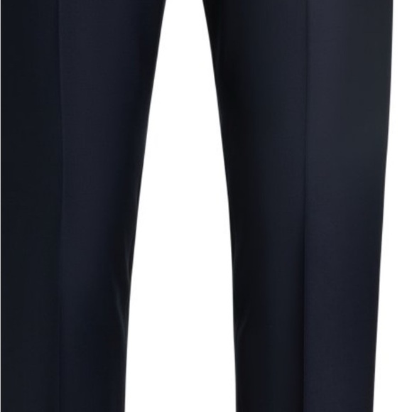 HUGO BOSS Slim-Fit Trousers In Vigin Wool With Stretch Men's Navy Pants size 42R - Picture 6 of 6